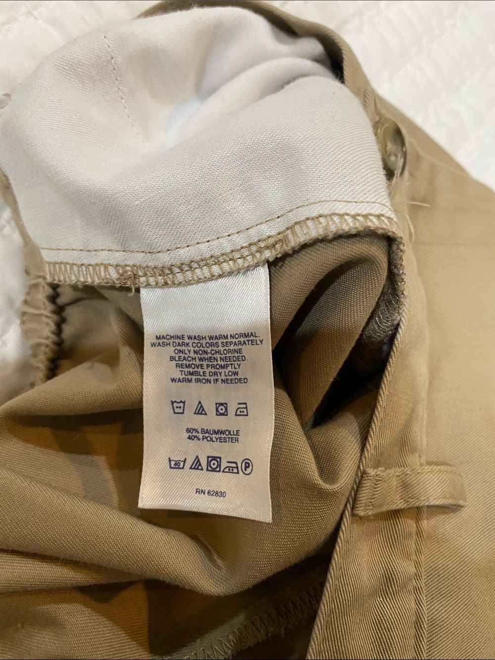 Lands' End Women's Khaki Straight-Leg Trousers - Picture 5 of 5